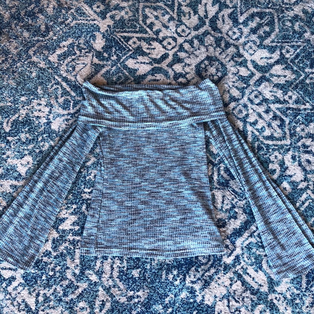 Patterned blue shirt